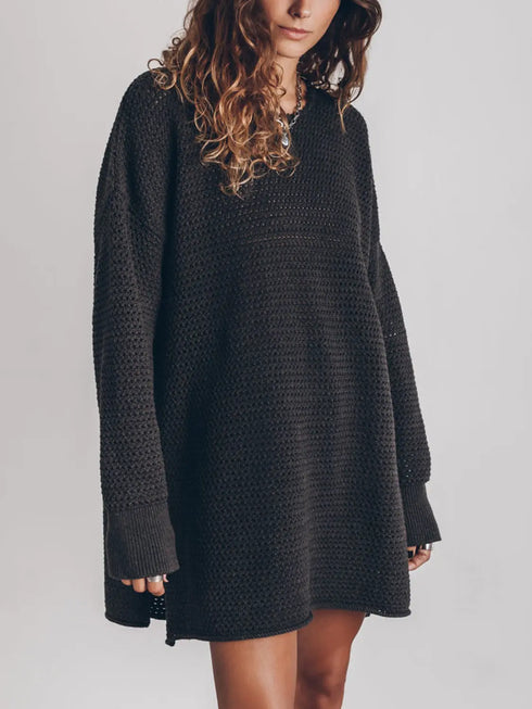 'Cassia' Oversized Knit Sweater - Celes Fashion